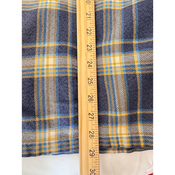 Patagonia Men's Organic Cotton Plaid Flannel Shirt XL Blue Yellow Workwear - Picture 8 of 13